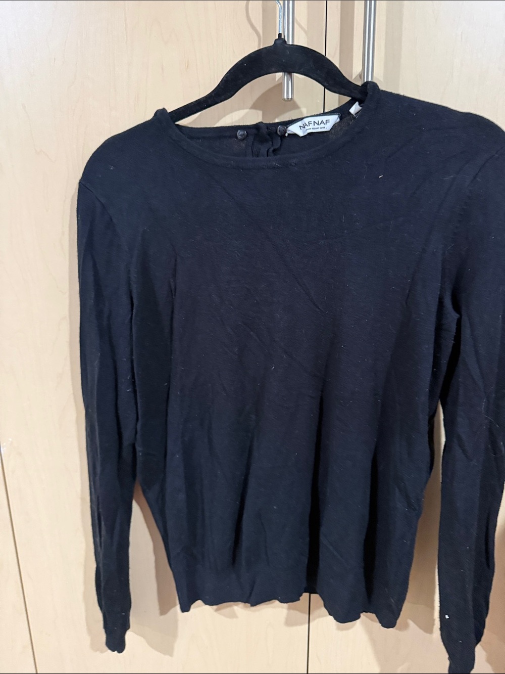NAF NAF Black Crewneck Knit Sweater